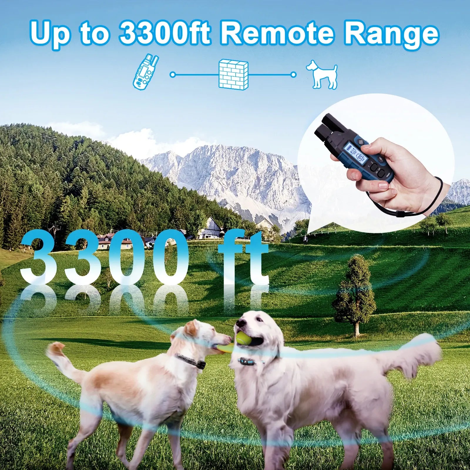 Moktan Sabai NovaPace Remote Dog Training Collar 1000m Waterproof Rechargeable