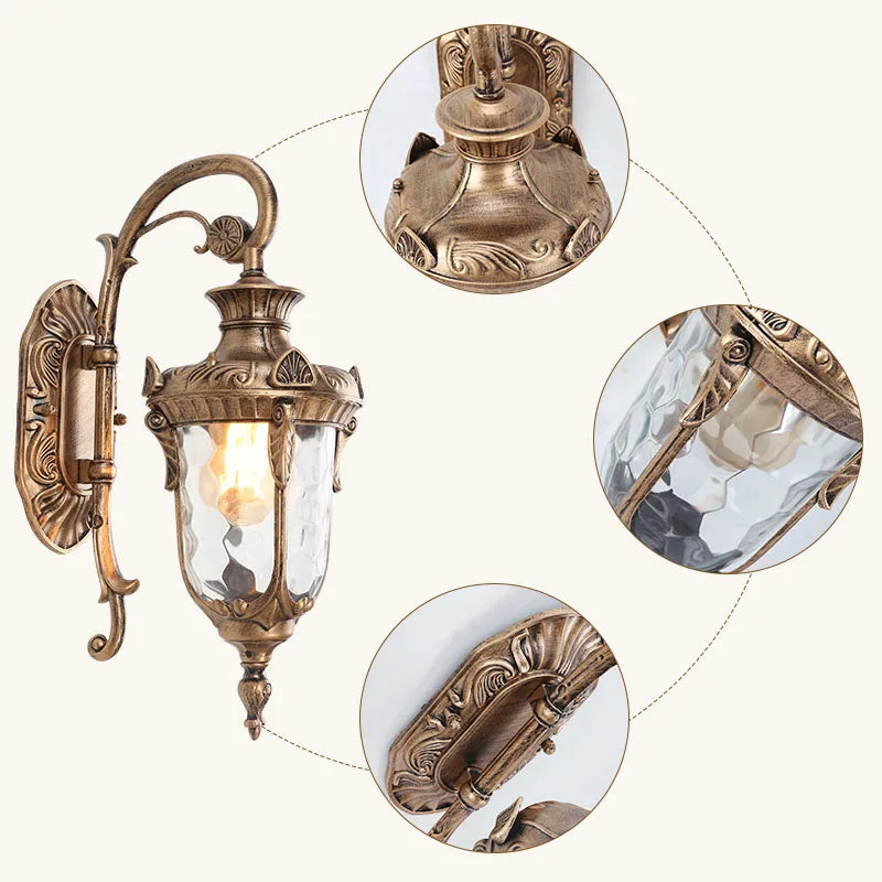 Moktan Sabai Europe Outdoor Wall Light Retro Garden Porch Lamp Waterproof E27 Balcony Fixture