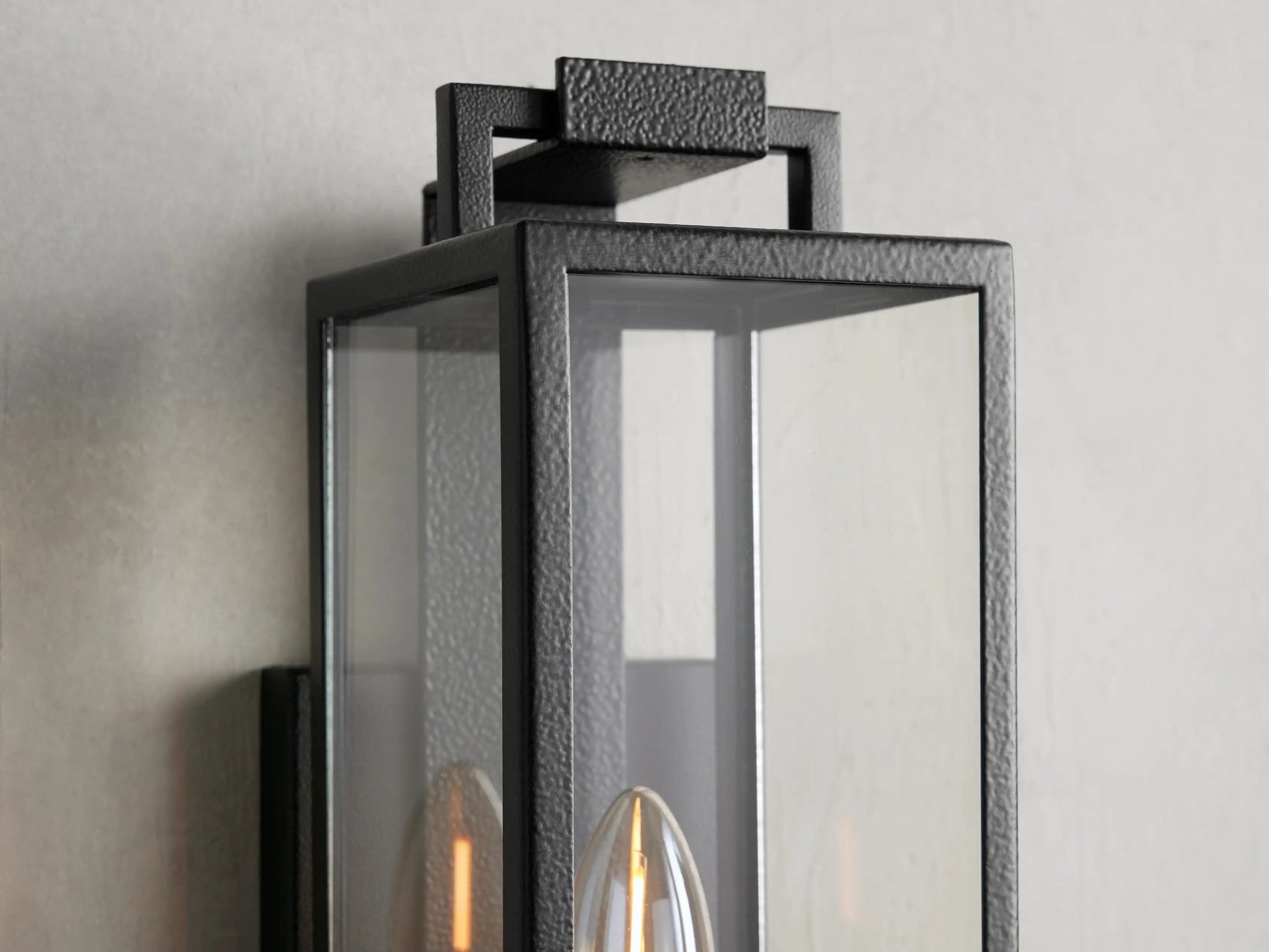 Moktan Sabai Outdoor Iron Wall Lantern 16.5" E12 Porch Patio Light Fixture
