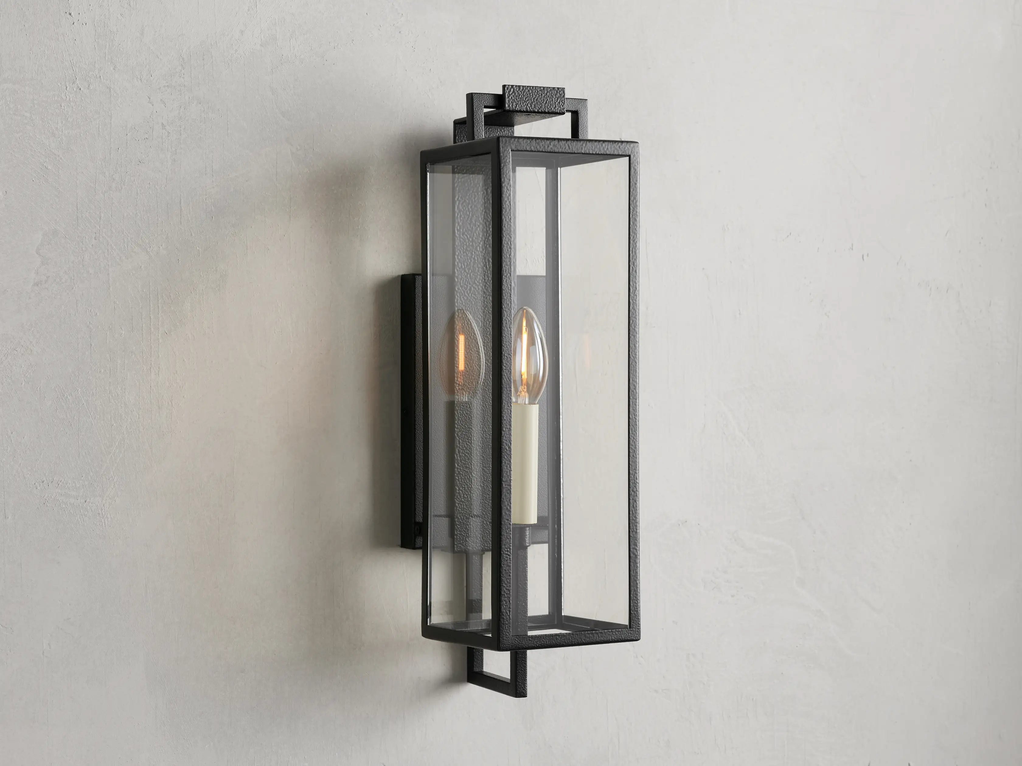 Moktan Sabai Outdoor Iron Wall Lantern 16.5" E12 Porch Patio Light Fixture