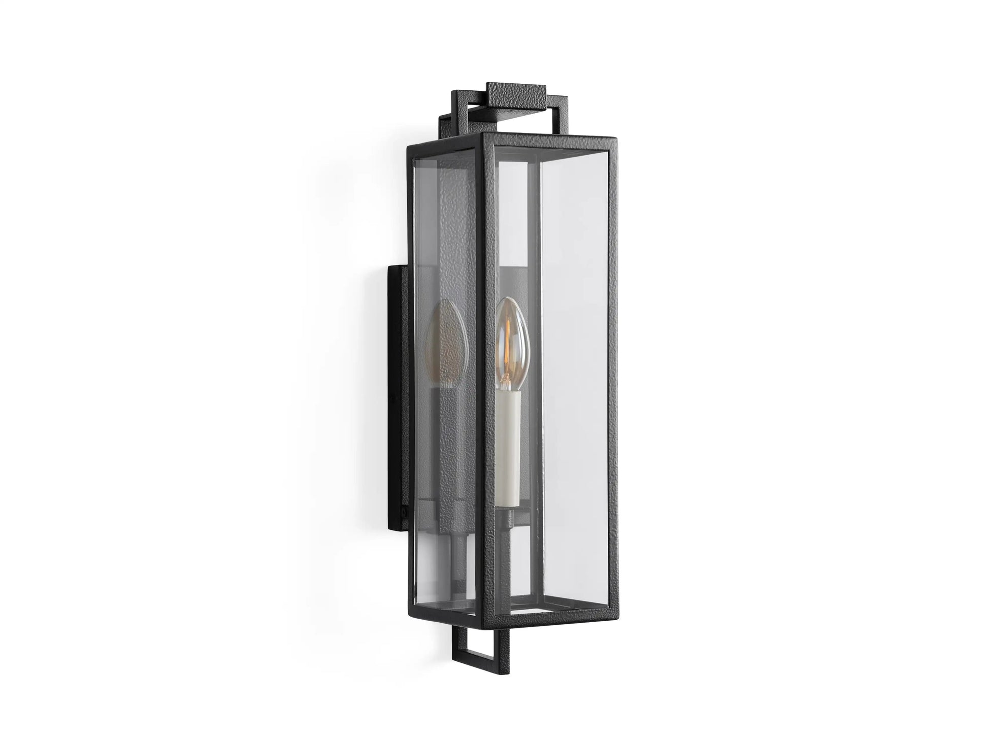 Moktan Sabai Outdoor Iron Wall Lantern 16.5" E12 Porch Patio Light Fixture