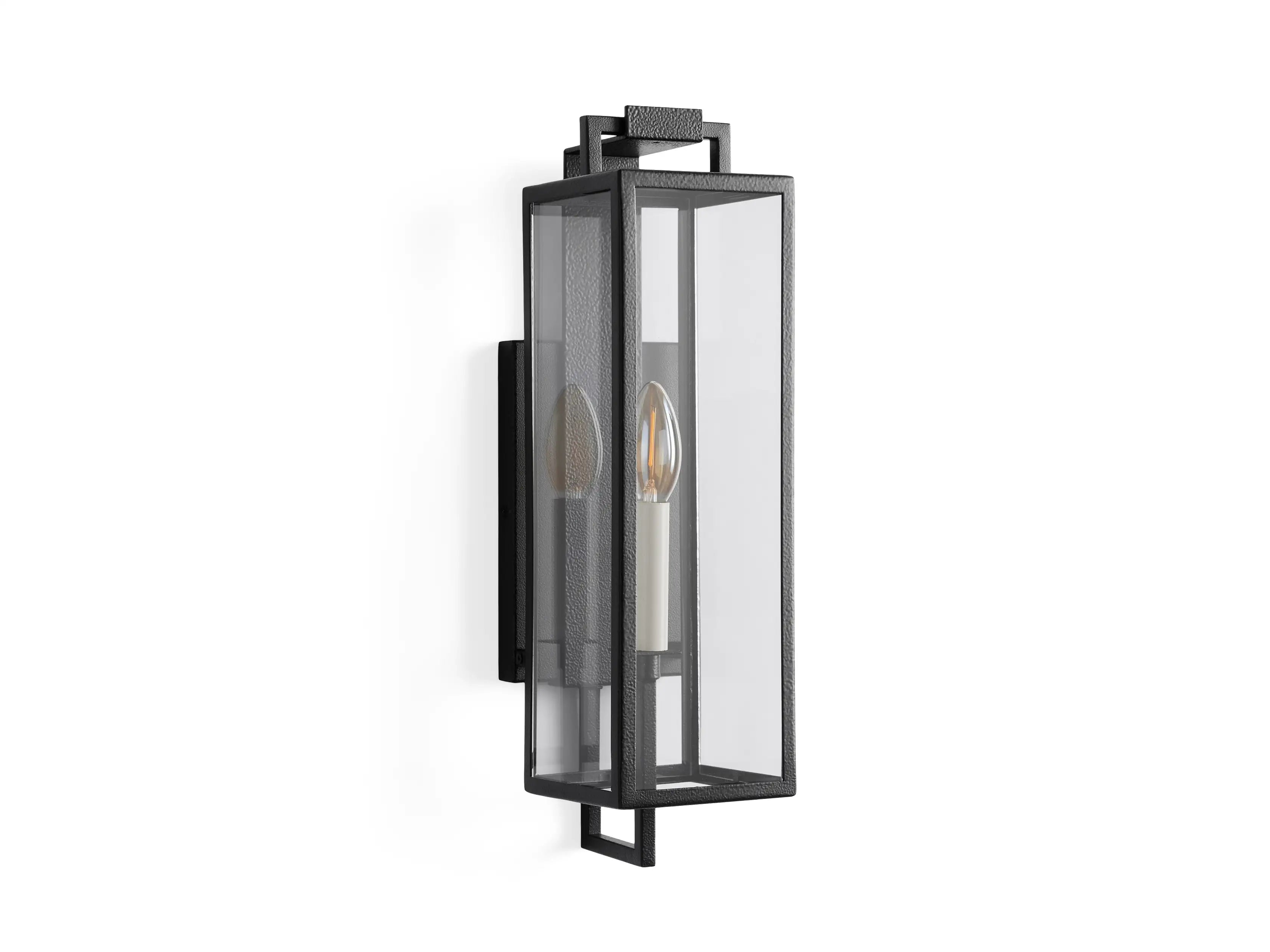 Moktan Sabai Outdoor Iron Wall Lantern 16.5" E12 Porch Patio Light Fixture