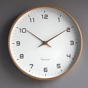 Moktan Sabai Nordic Wooden Wall Clock 30cm Silent Quartz Minimalist Numeric Dial