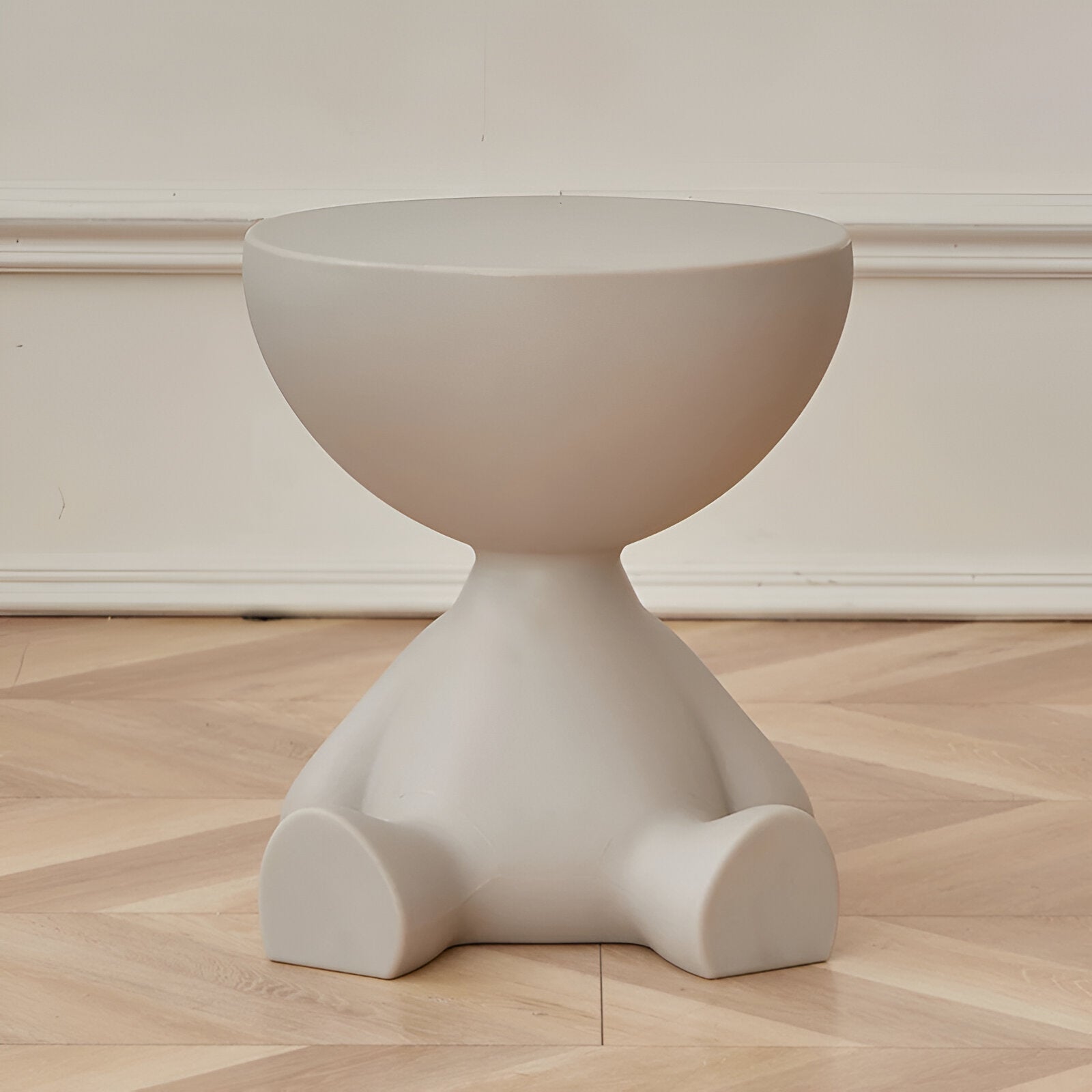 Moktan Sabai Round Coffee Table Side Table Grey
