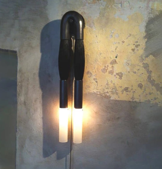 Moktan Sabai Modern Brass and Glass Wall Sconce