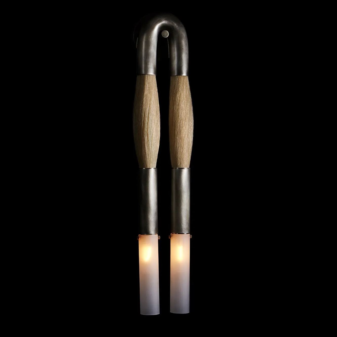 Moktan Sabai Modern Brass and Glass Wall Sconce