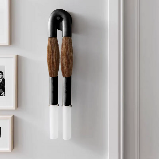 Moktan Sabai Modern Brass and Glass Wall Sconce FLAXEN