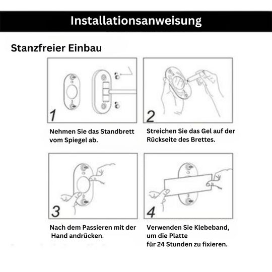 Moktan Sabai Rechargeable LED Makeup Mirror 10X Magnifying Wall Mount Gold