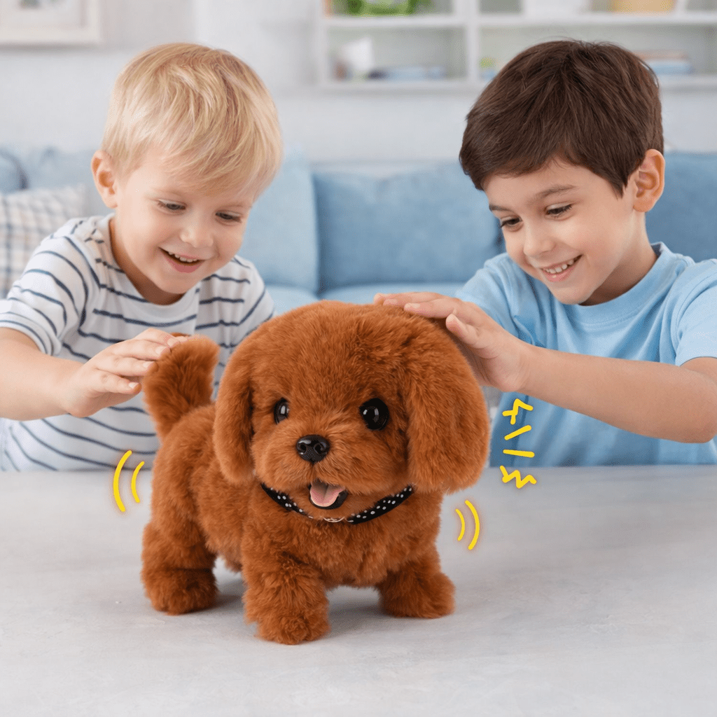 Moktan Sabai Interactive Robot Puppy Toy Realistic Walking Dog with Sounds