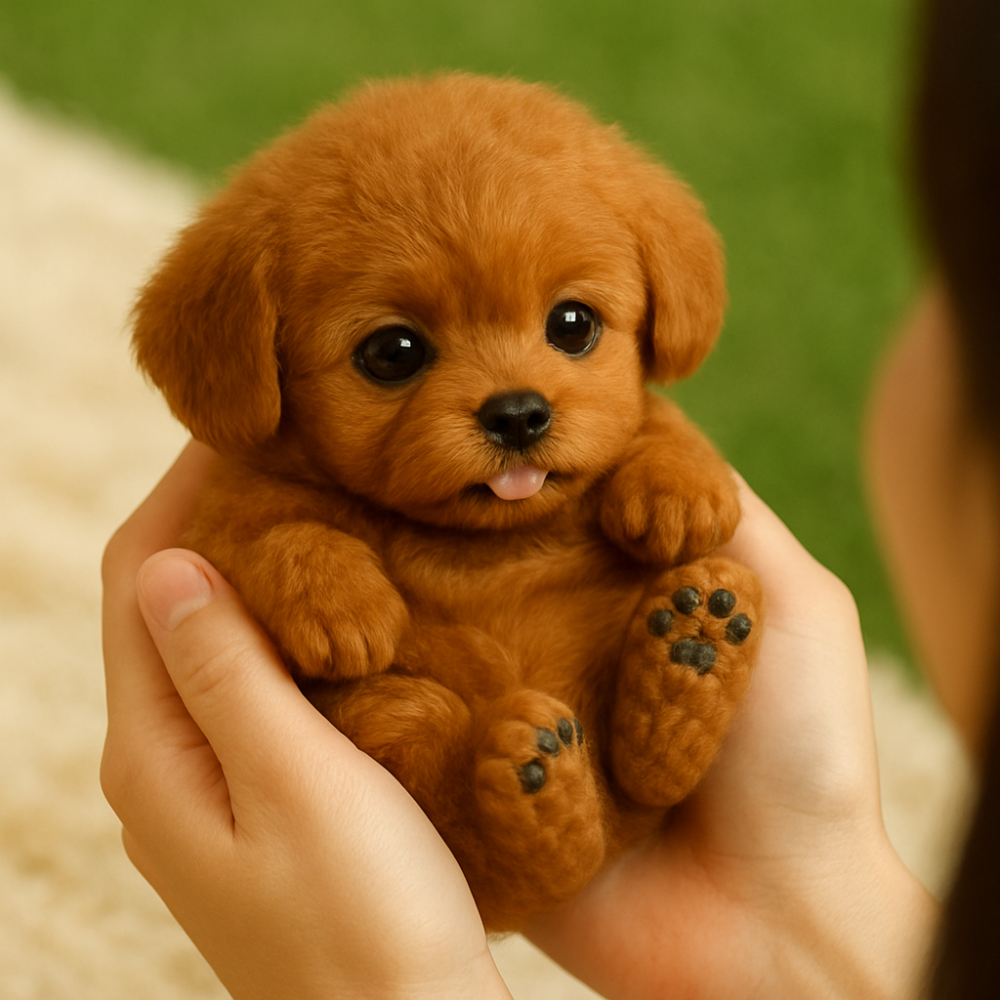 Moktan Sabai Interactive Robot Puppy Plush Toy Walking Dog with Barking Dark Brown
