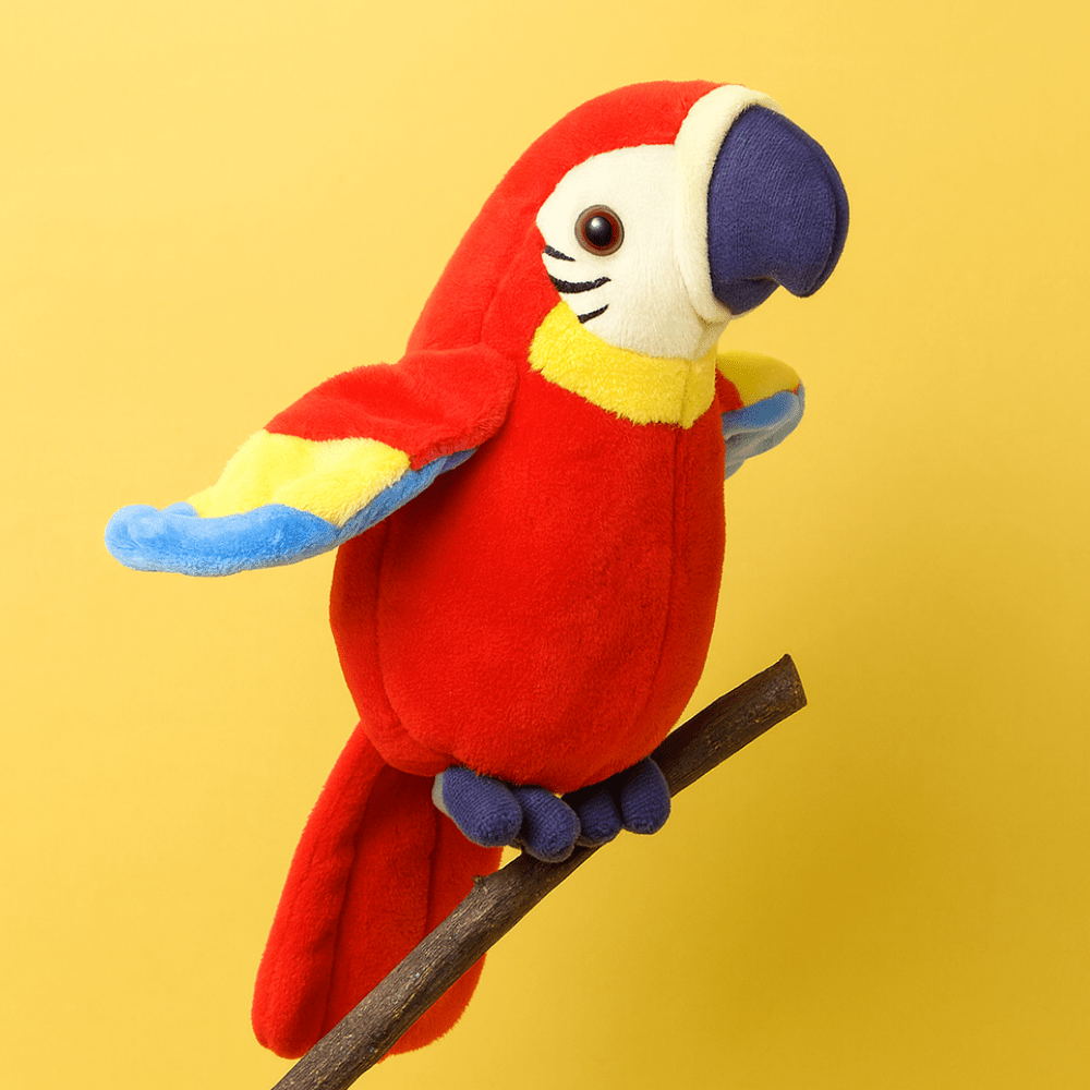 Moktan Sabai Interactive Talking Parrot Plush Toy Voice Repeating Learning Toy for Kids