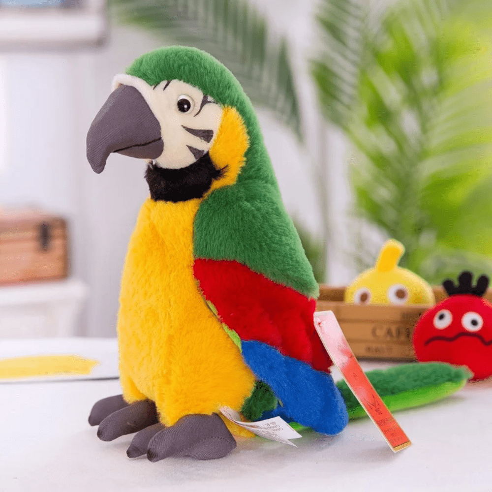 Moktan Sabai Interactive Talking Parrot Plush Toy Voice Repeating Learning Toy for Kids