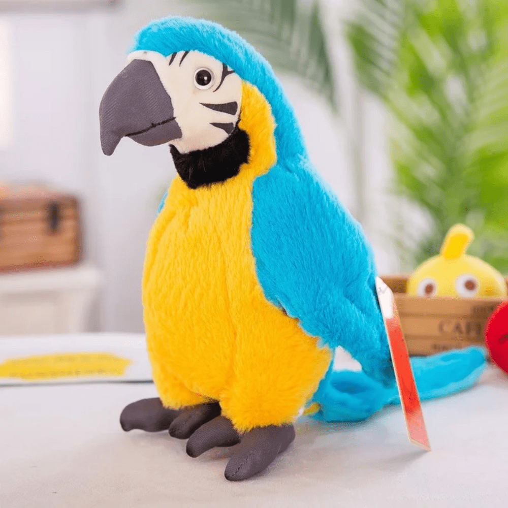 Moktan Sabai Interactive Talking Parrot Plush Toy Voice Repeating Learning Toy for Kids