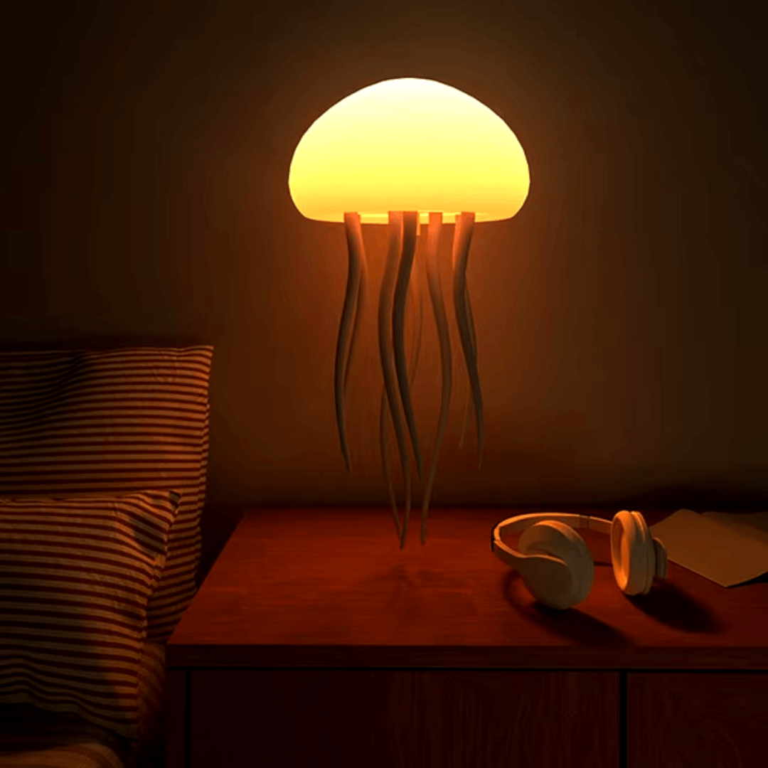 Moktan Sabai LED Jellyfish Lamp RGB Color Changing Mood Light with Voice Control Hanging