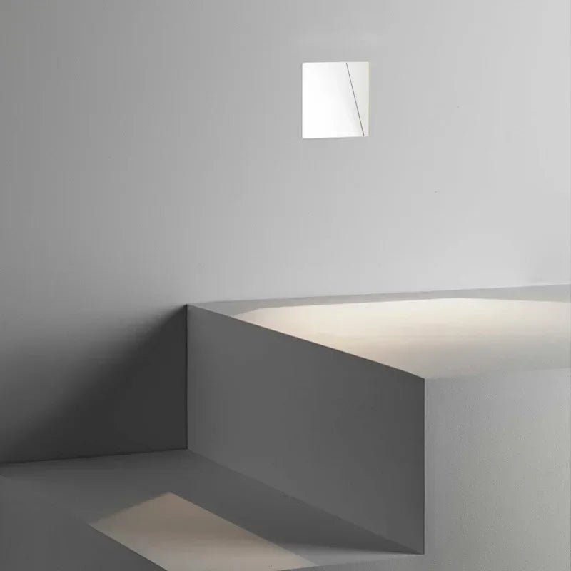 Moktan Sabai LED Stair Light with Motion Sensor Recessed Wall Step Light 110-240V Square - 4.3" x 5.9" 11cm x 15cm