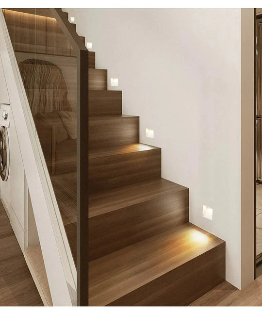 Moktan Sabai LED Stair Light with Motion Sensor Recessed Wall Step Light 110-240V
