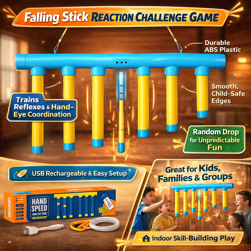 Moktan Sabai Kids Reaction Training Game Falling Stick Reflex Challenge