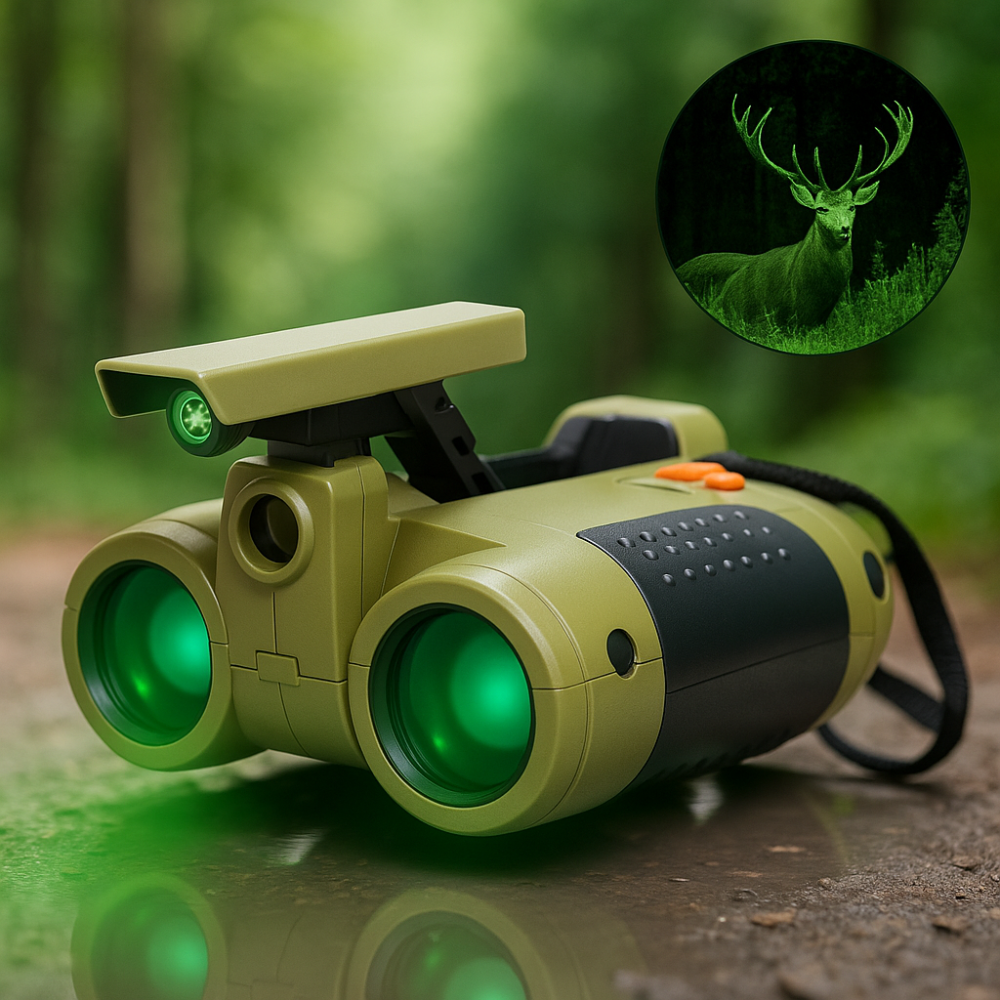 Moktan Sabai Adventure Seekers | Kids Night Vision Binoculars with Built-In Light | Lightweight & Durable for Outdoor Exploration Default