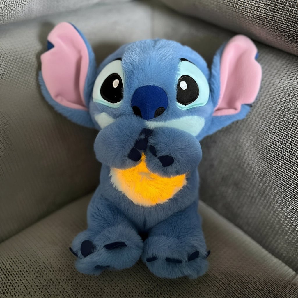 Moktan Sabai Calming Breathing Plush Toy with Night Light Sleep Aid Stuffed Animal Blue