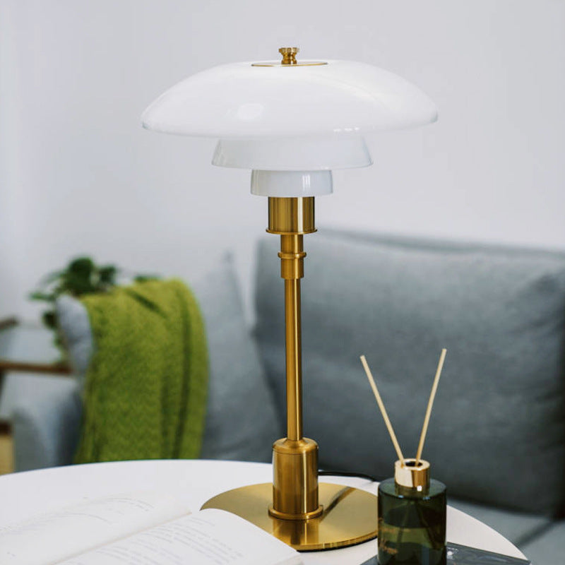 Moktan Sabai Dimmable Table Lamp with Rotary Switch LED E27 Iron Glass Desk Lamp