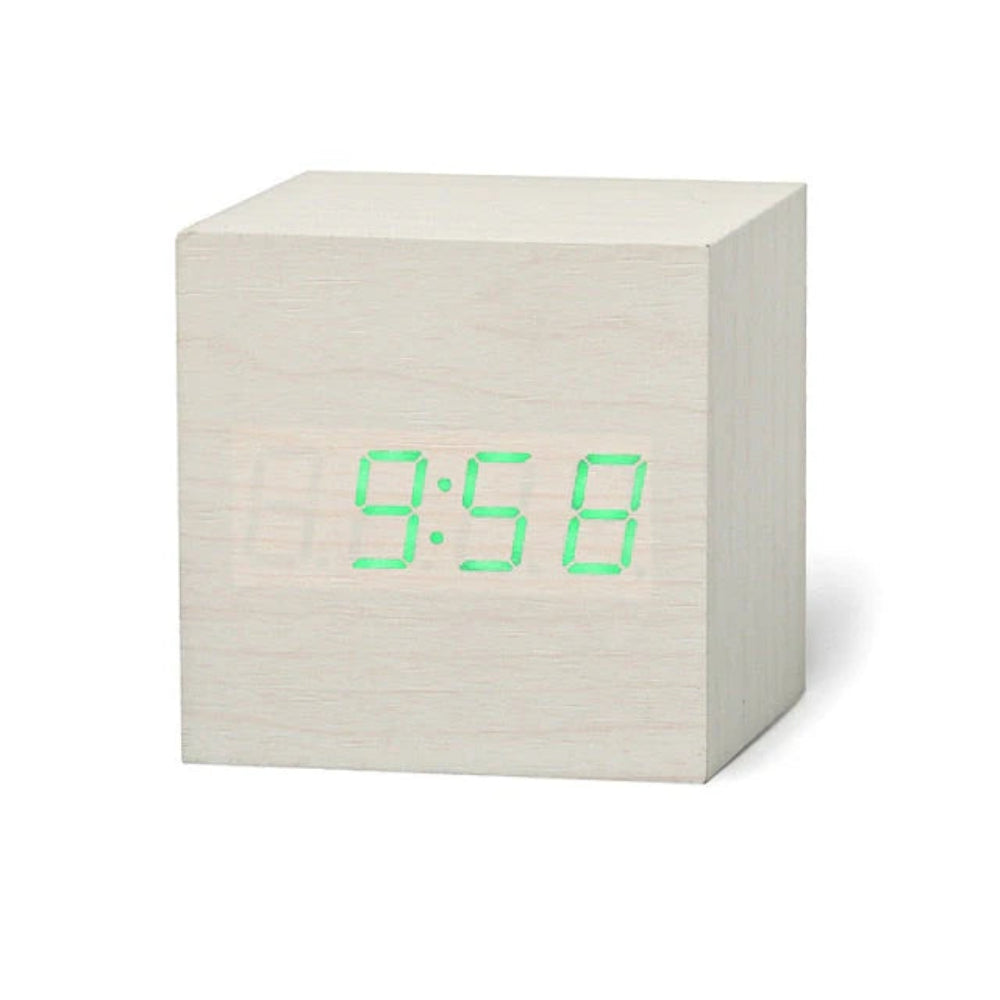 Moktan Sabai Mini LED Digital Alarm Clock White-Green