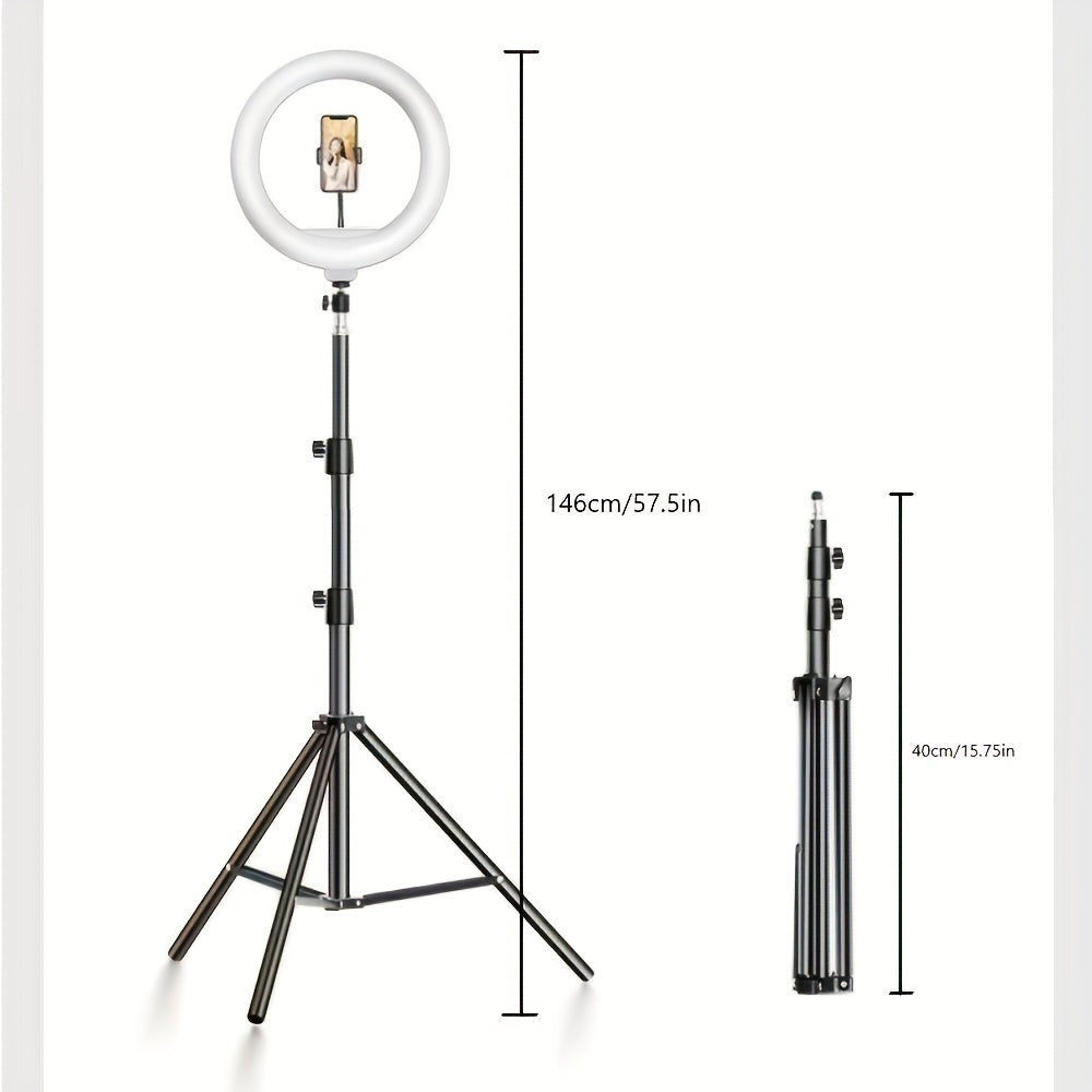 Moktan Sabai LED Ring Light with Tripod and Phone Holder USB Selfie Video Light 26cm