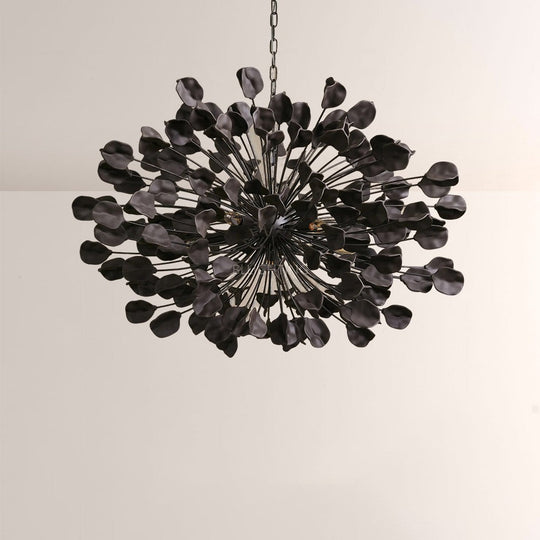 Moktan Sabai Modern Ceramic Leaf Chandelier Brass