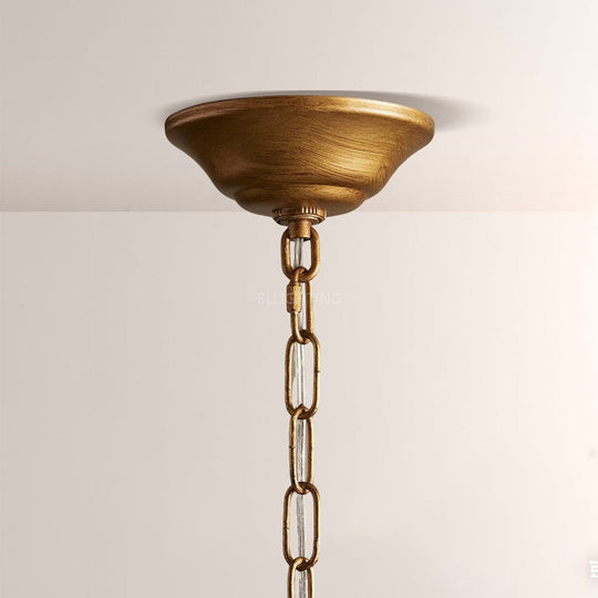 Moktan Sabai Modern Ceramic Leaf Chandelier Brass
