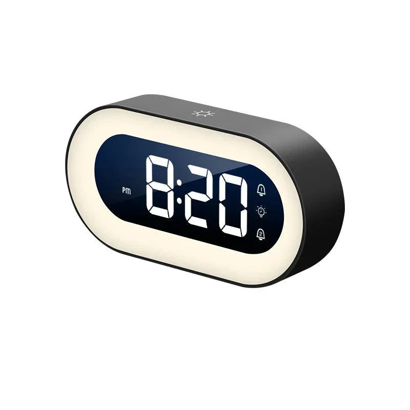 Moktan Sabai Gentle Wake | Sunrise Alarm Clock with Gradual Light & Nature Sounds | LED Digital Display for Stress-Free Mornings Black
