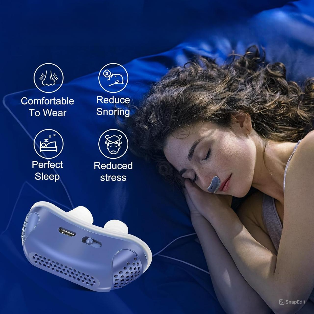 Moktan Sabai Reusable Silicone Nasal Insert Sleep Accessory Portable Nose Clip Device