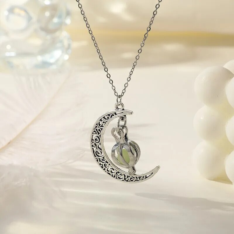 Moktan Sabai Moonstone Pendant Necklace Stainless Steel Moonstone Jewelry Women Gift