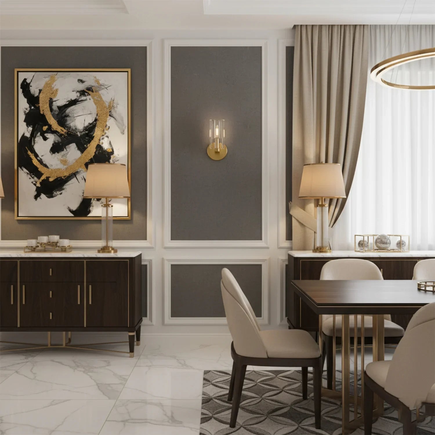 Moktan Sabai Industrial Glass Wall Sconce E12 Dimmable Modern Bathroom Light