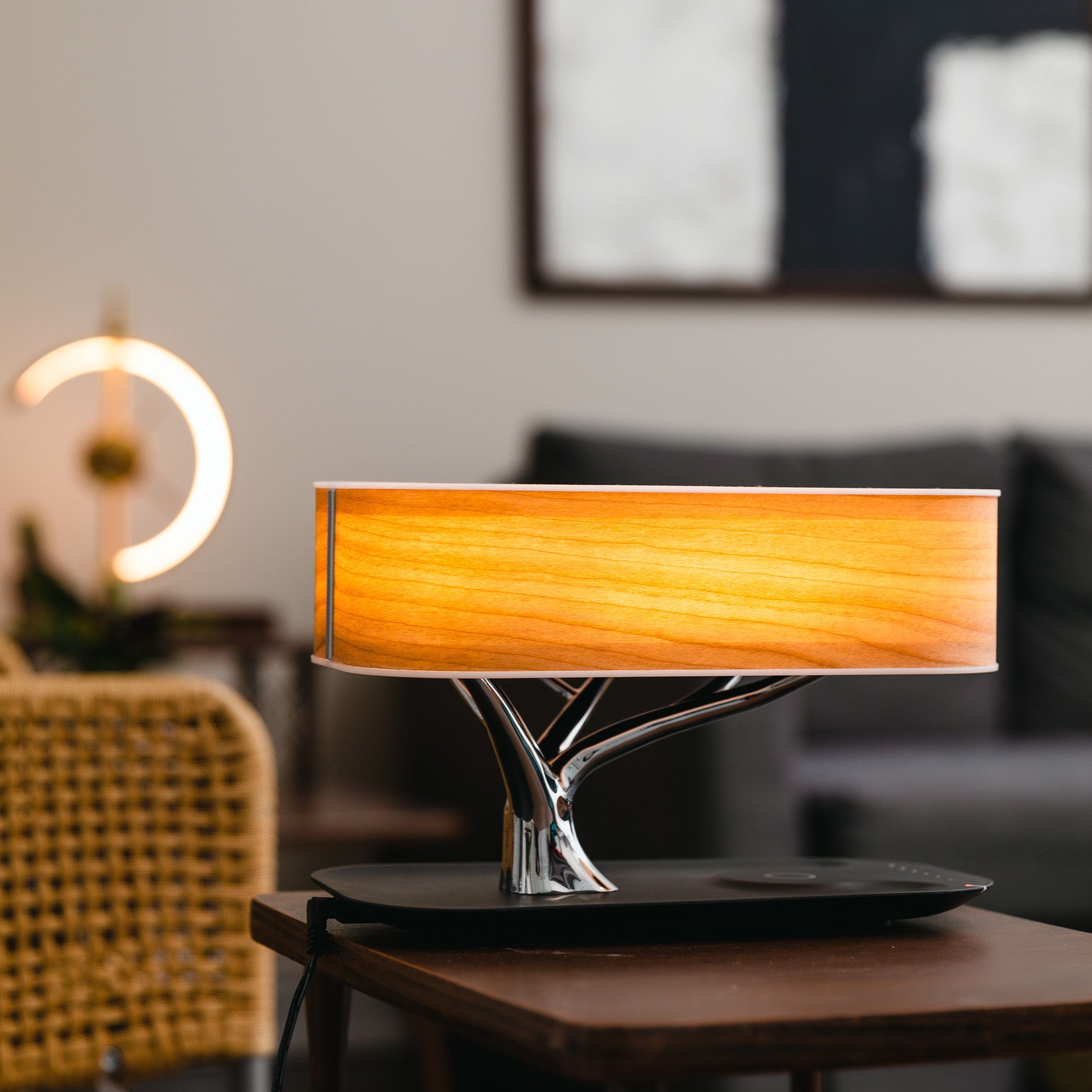 Moktan Sabai 3-in-1 LED Table Lamp Wireless Charger Bluetooth Speaker