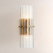Moktan Sabai Vintage Style Crystal Wall Light Tumbled Brass