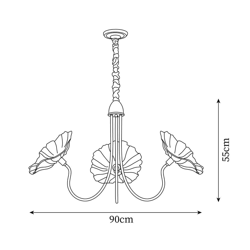 Moktan Sabai Murano Glass Flowers Chandelier Frosted Leaf Ceiling Light