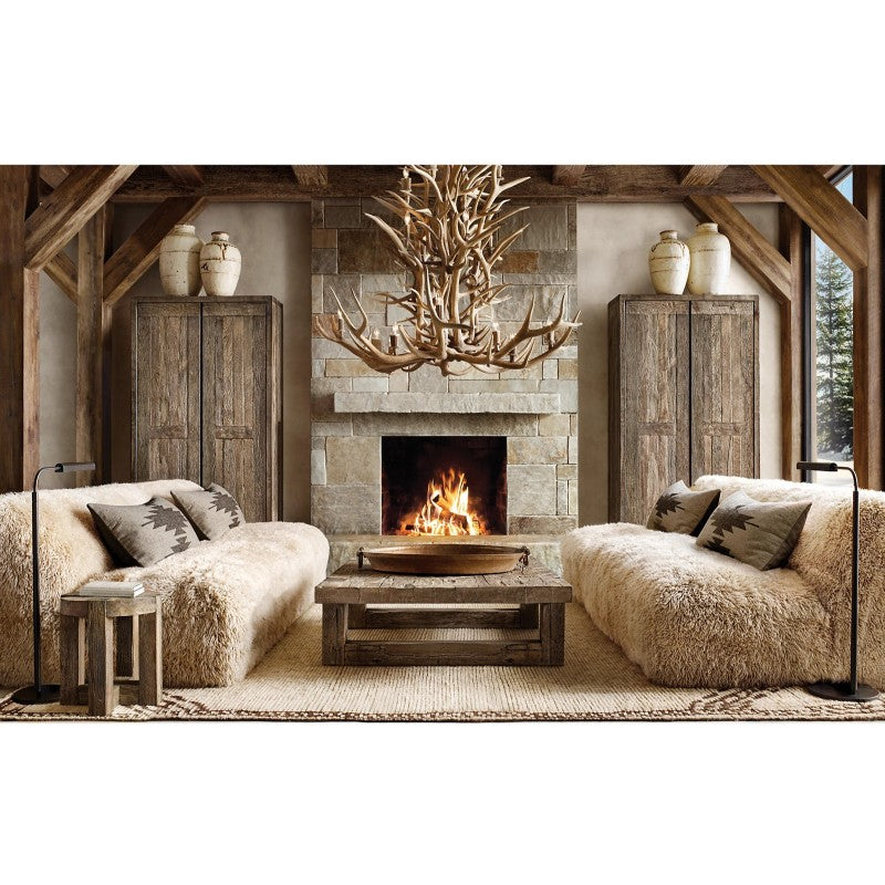 Moktan Sabai Rustic Antler Chandelier 8-Light E12 Candelabra Ceiling Light 34"