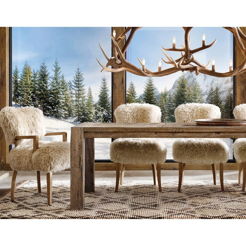 Moktan Sabai Rustic Antler Chandelier 8-Light E12 Candelabra Ceiling Light 34"