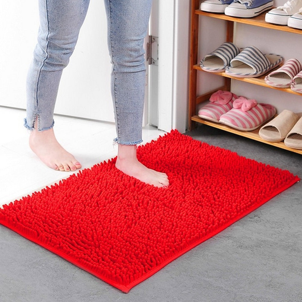Moktan Sabai Ultra Soft Chenille Memory Foam Bath Mat Non Slip Absorbent Rug