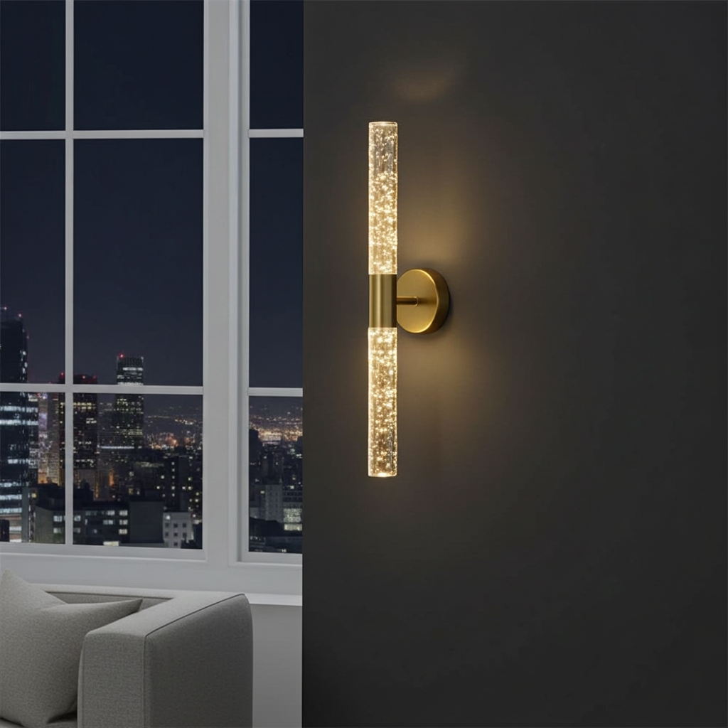 Moktan Sabai Nordic Crystal Rod LED Wall Lamp Bedroom Bedside Living Room AC85-265V Light