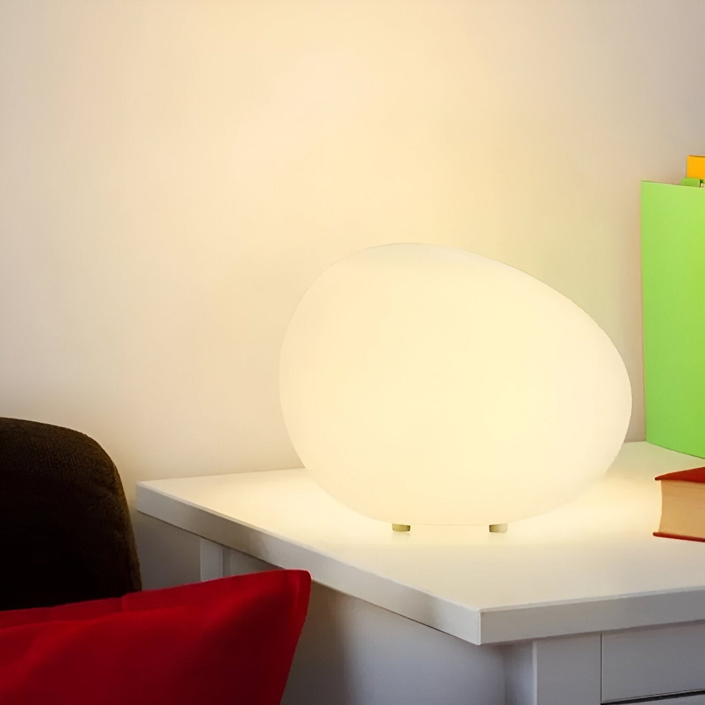Nordic Stone-Shaped LED Table Lamp 3-Color Modern Ambient Light