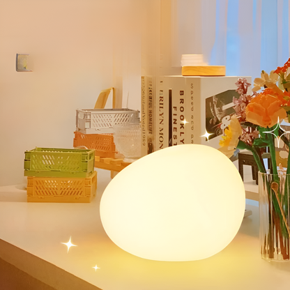 Nordic Stone-Shaped LED Table Lamp 3-Color Modern Ambient Light