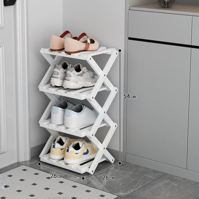 Moktan Sabai Bamboo Foldable Shoe Rack | Multi-Tier Space-Saving Organizer
