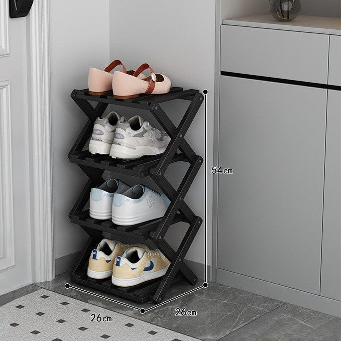 Moktan Sabai Bamboo Foldable Shoe Rack | Multi-Tier Space-Saving Organizer