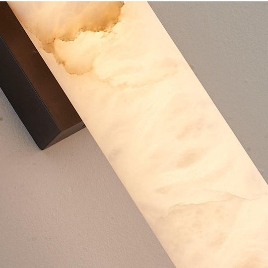 Moktan Sabai Modern Marble LED Wall Sconce Light, Copper Finish Minimalist Wall Lamp