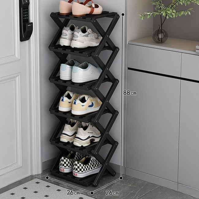 Moktan Sabai Bamboo Foldable Shoe Rack | Multi-Tier Space-Saving Organizer