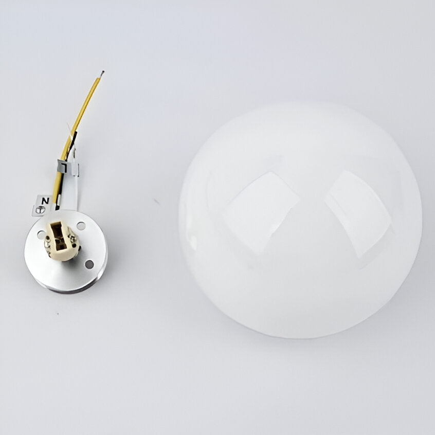 Moktan Sabai Minimalist Round Glass Wall Sconce LED 1-Light