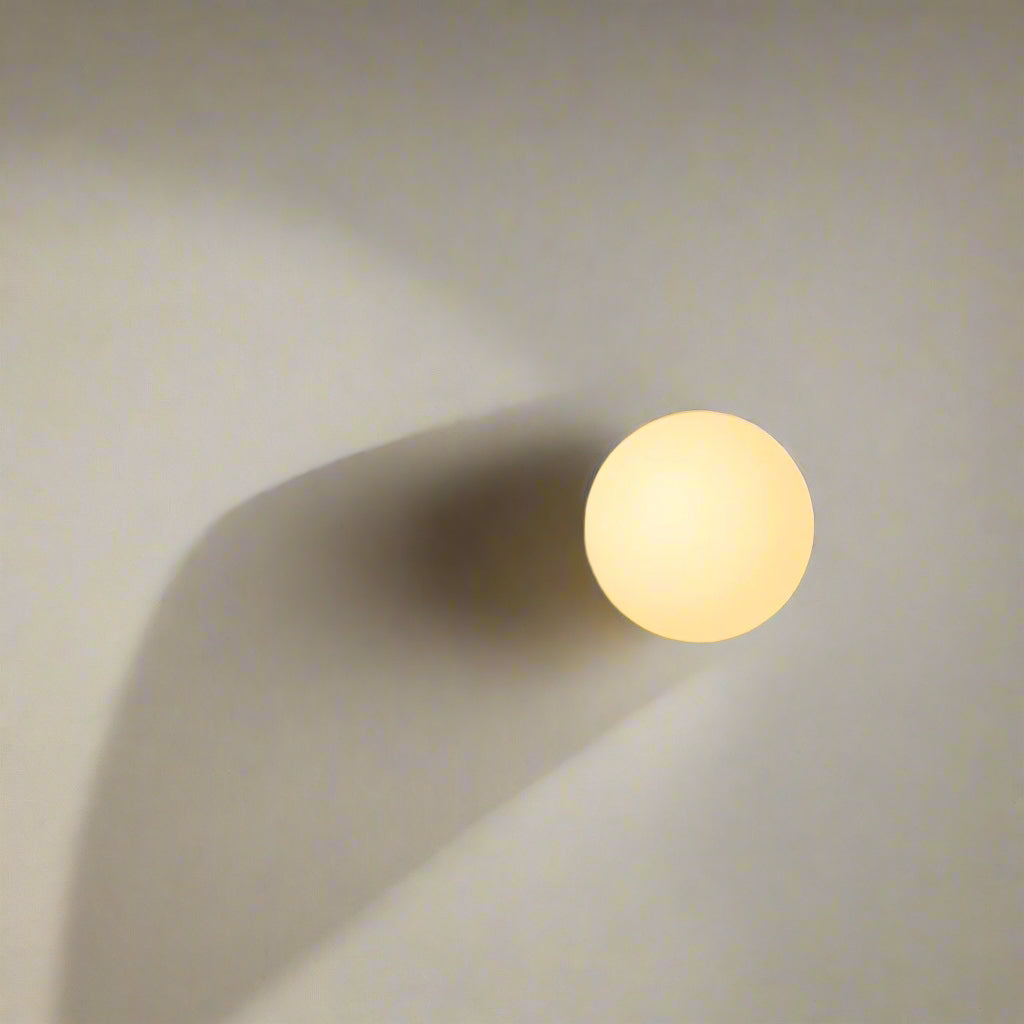 Moktan Sabai Minimalist Round Glass Wall Sconce LED 1-Light