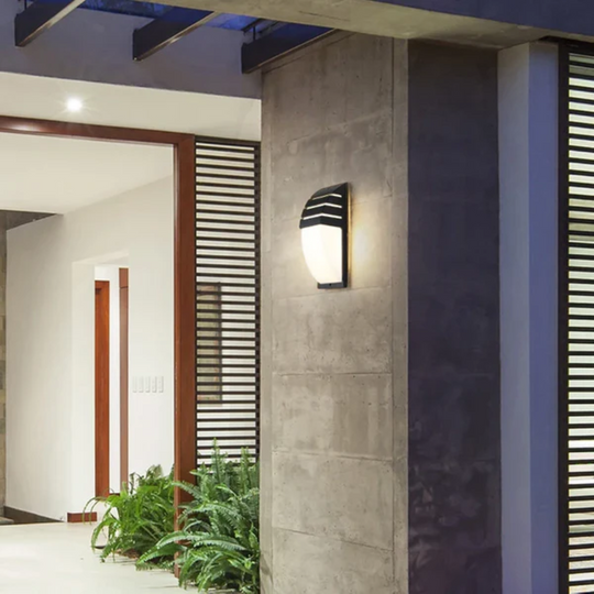 Moktan Sabai Outdoor LED Wall Light with Motion Sensor IP65 Waterproof Black