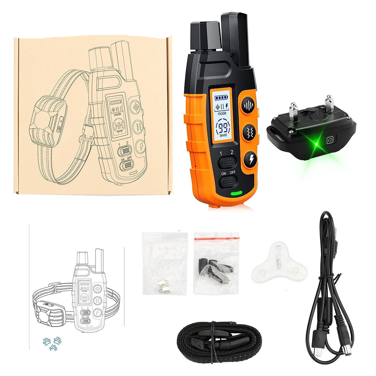 Moktan Sabai NovaPace Remote Dog Training Collar 1000m Waterproof Rechargeable