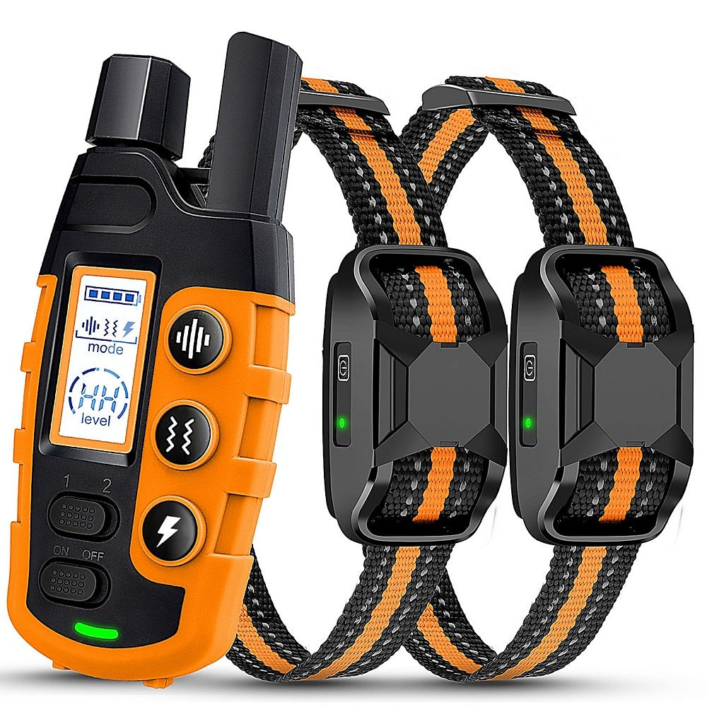 Moktan Sabai NovaPace Remote Dog Training Collar 1000m Waterproof Rechargeable Orange For 2 Dogs